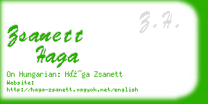zsanett haga business card